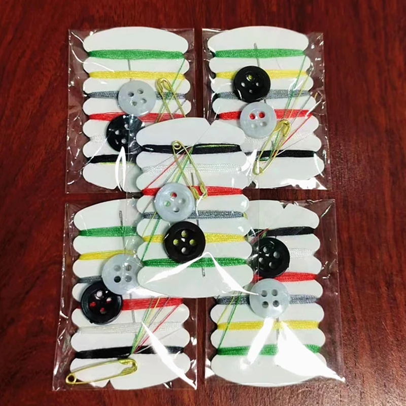 Hot Mini Portable Sewing Kit Needle Thread Button Pin Travel Household Tools Hand Sewing Bag for Travel Hotel Supplies