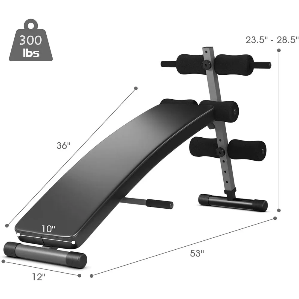 Sit up Bench Adjustable Strength Training Bench Full Body Utility Workout Equipment Home Gym Foldable Slant Board