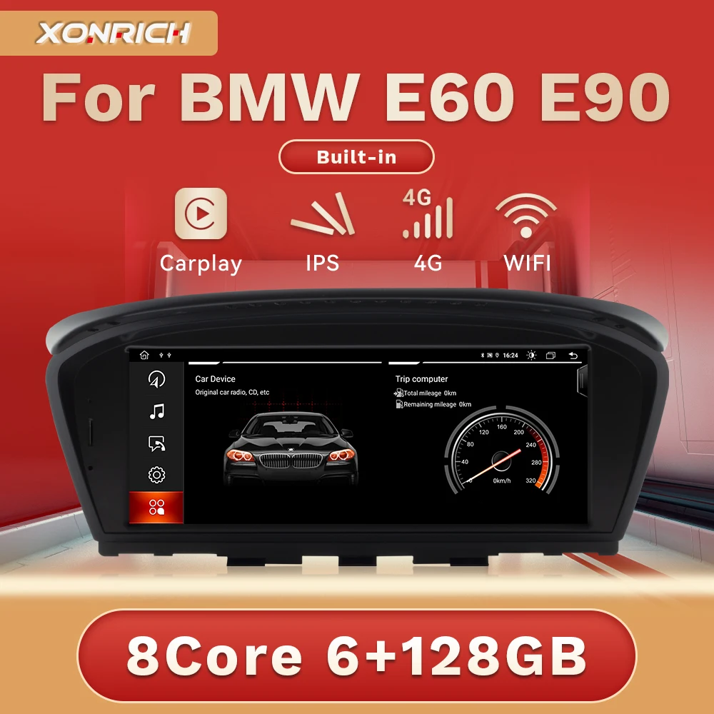 Autoradio AWESAFE pour BMW Série 5, E60, E61, E63, E64, Série 3