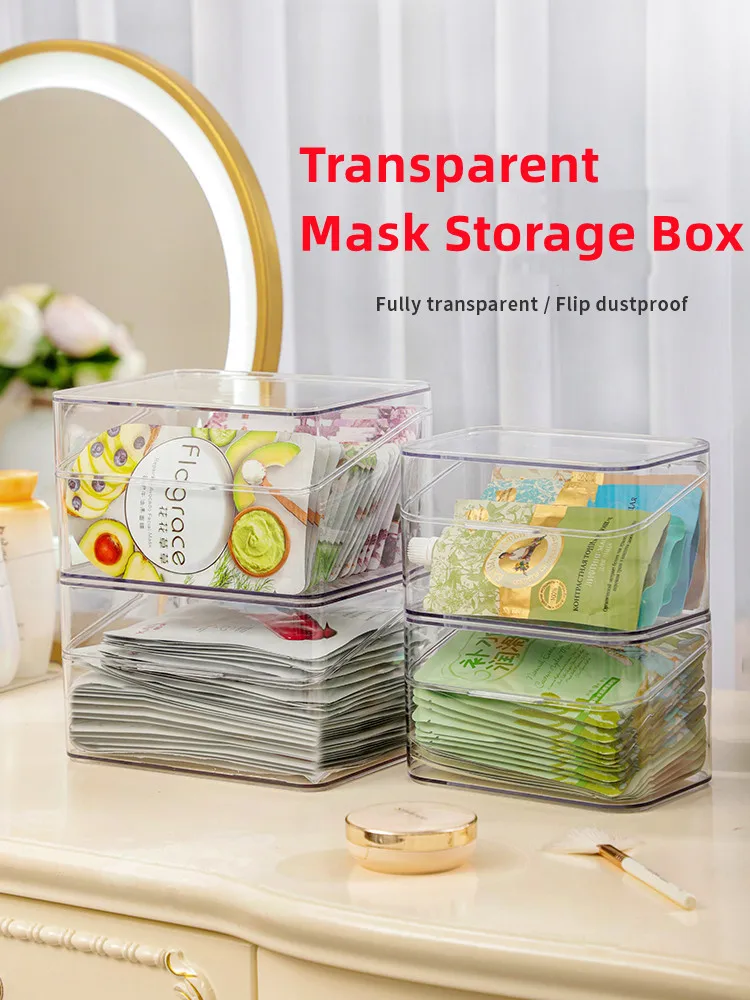 Plastic Storage Box Rectangle Transparent Plastic Cosmetics Puff Storage  Box Case Jewelry Tools Container Home Storage Organizer - AliExpress