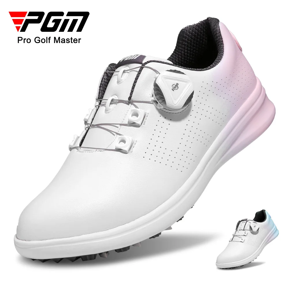 

PGM Women Golf Shoes Ladies Knob Strap Sports Shoes Waterproof Anti-skid Women's Light Weight Soft Breathable Sneakers XZ255