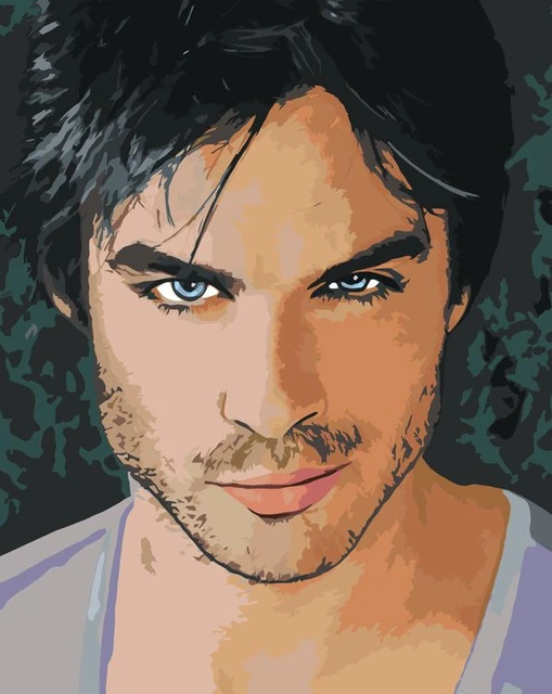 Pintura por números diários de vampiros: damon salvatore-ian