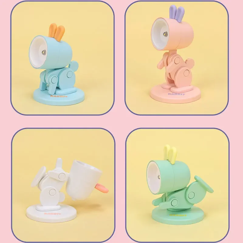 

Mini Cute Pet Light Ins Student Gift Cartoon Pet Folding Table Lamp Kids Room Bedside Bedroom Living Room Decor LED Night Light