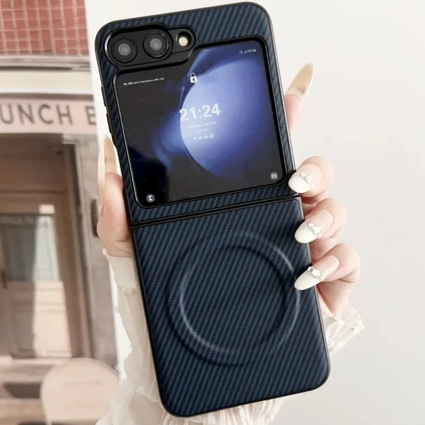 Ultra-Thin Carbon Fiber MagSafe-Compatible Case with Magnetic Wireless Charging