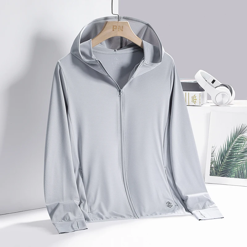 Sports Jacket Men Women Ice Silk Breathable Sunscreen UV Resistant Outdoor Sports Couple Lightweight