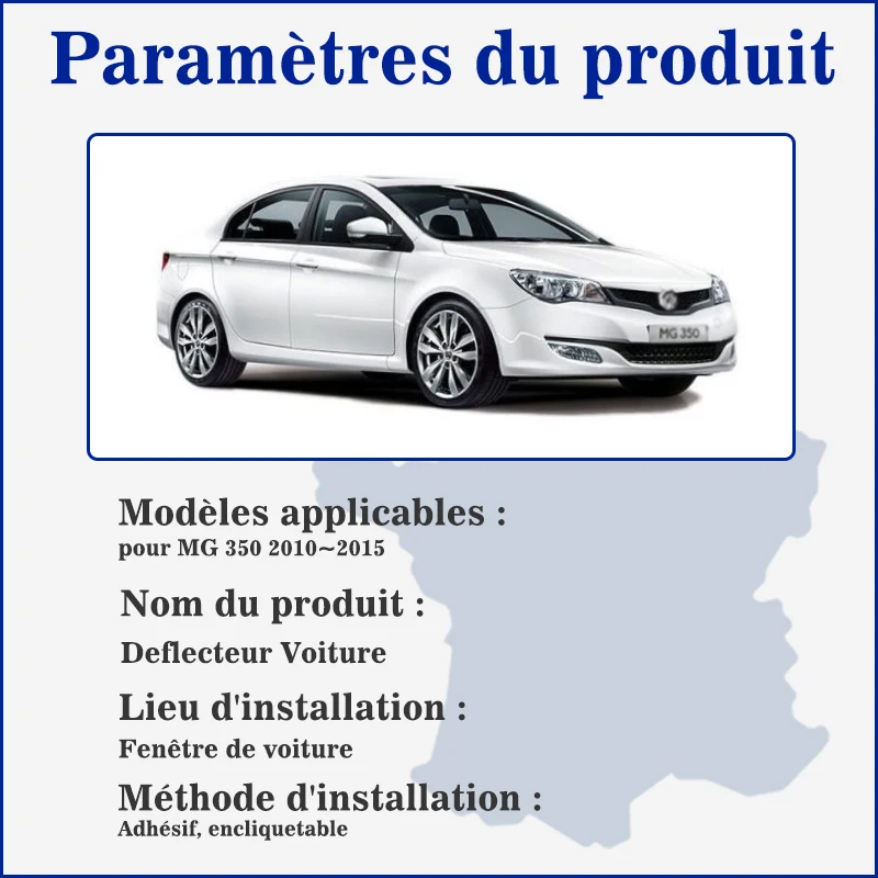 Déflecteur de pluie pour Roewe 350 MG 350 2010 2011 2012 2013 2014 2015  pare-brise de voiture, 4 pièces - AliExpress