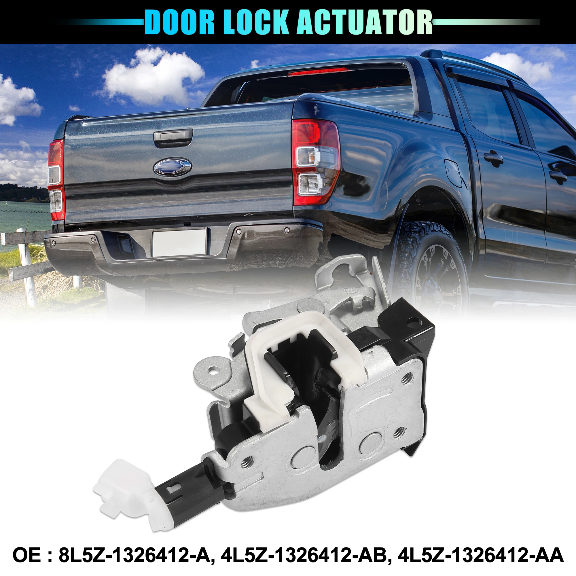 

X Autohaux Car Rear Lower Right Side Door Lock Actuator Motor 8L5Z-1326412-A/4L5Z-1326412-AB/AA for Ford for Ranger 2004-2011