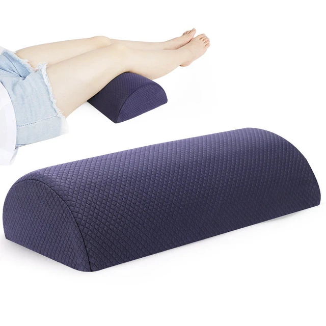 Cylindrical Leg Cushion Leg Pillow Footrest Pillow Multi Use Memory Foam  Plaid Fabric Relief Fatigue Orthopedic