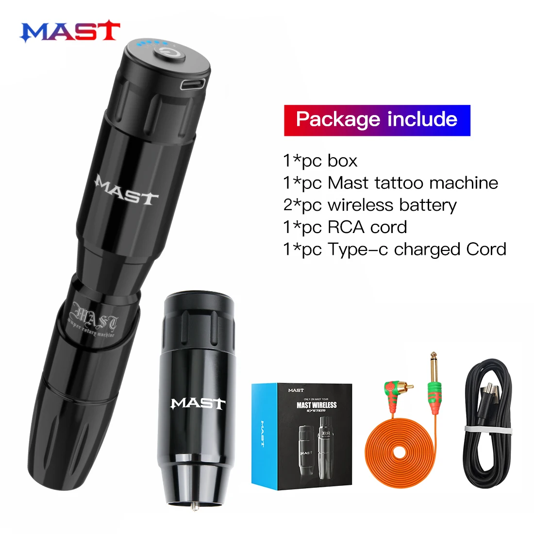 Professional Mast Tour Tattoo Rotary Pen Machine With Mast Wireless