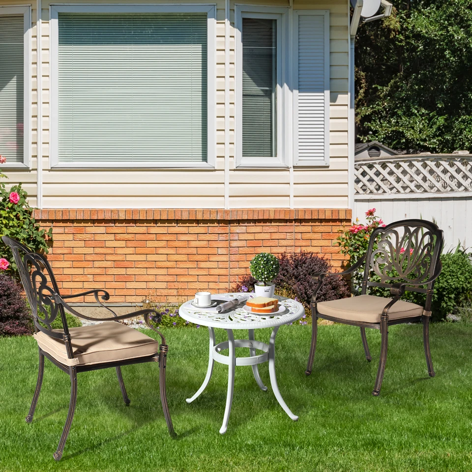 Phoenix Round Cast Aluminum Patio Side Table