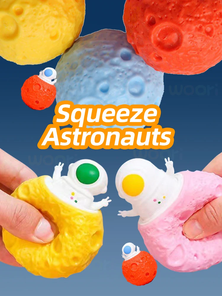atomic nee dohs Woori New Squeezing Rabbit Astronaut Frog Squirrel Cup Toys Decompression Fidget Antistress Sensory Stress Reliefing Kids Gift stress relieving ball