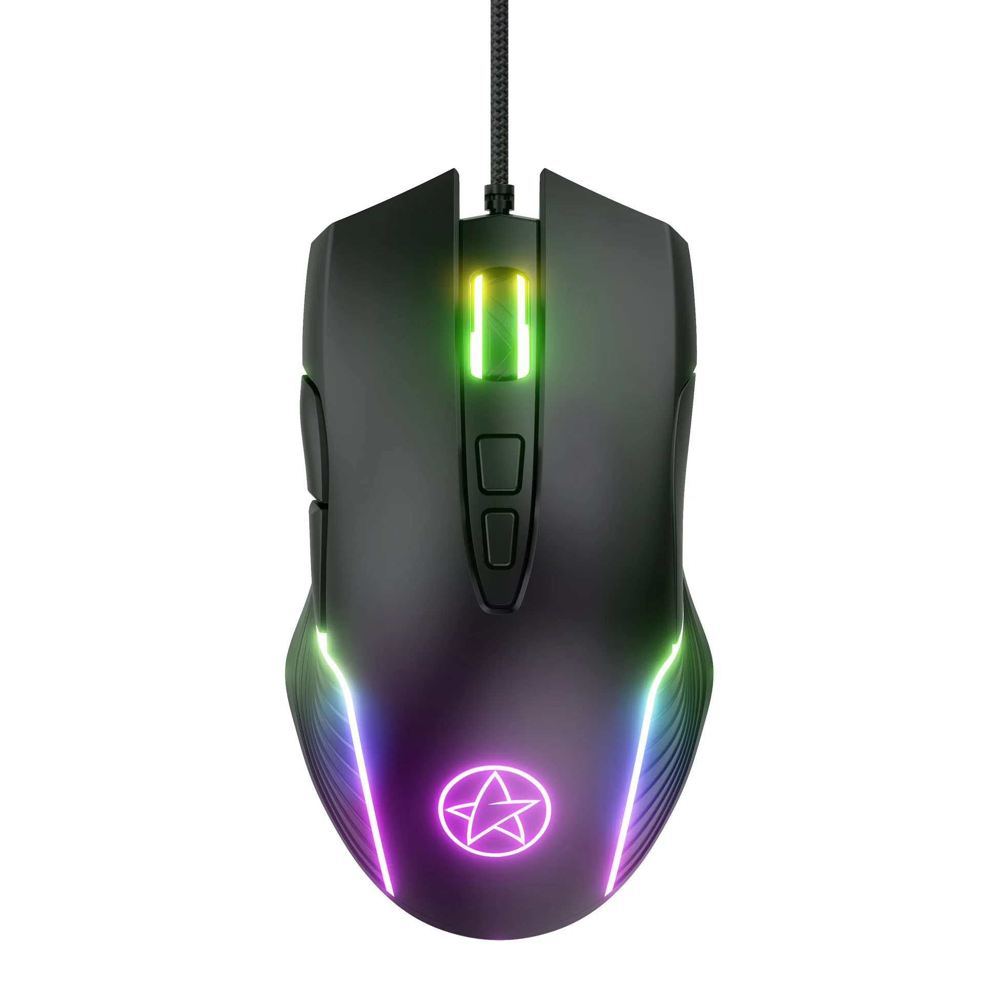 RGB Wired Mouse 7 Buttons Lighting ABS Material Frosted Feel Optical 6400 DPI  Mice Gaming Mouse For Desktop Computer Laptop silent computer mouse Mice