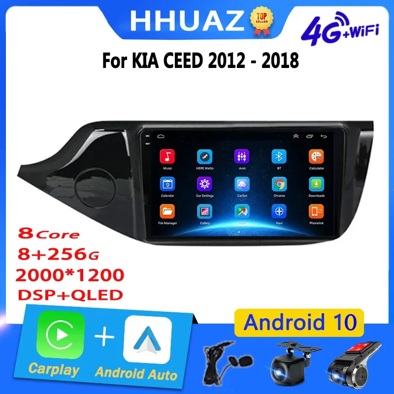 

Android Car Radio Carplay for KIA CEED JD Cee'd 2012-2018 Carplay Autoradio 2 Din GPS Auto Radio Multimedia Video Player
