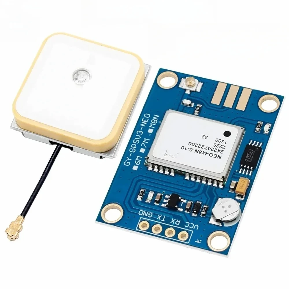 Antenne céramique du module GPS double mode NEO-M8N/NEO-6M, idéale pour robotique et drone RTK.
