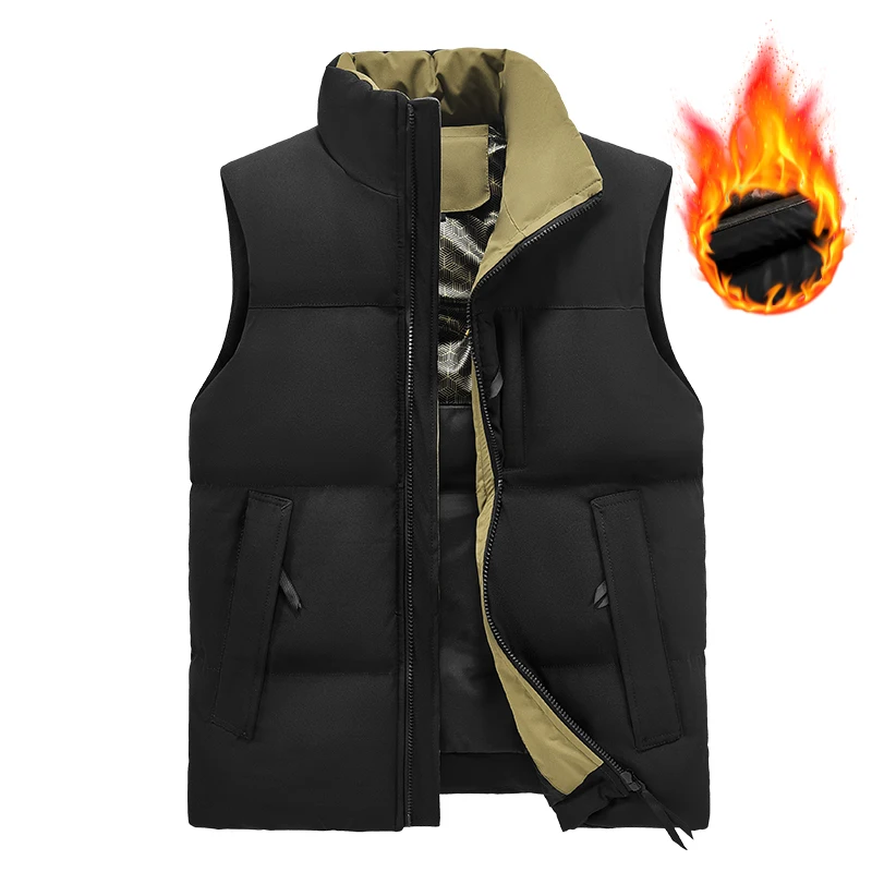 Graphene Heated Warm Sleeveless Jacket Men Big Size 8xl 7xl 6xl Thicken Vest Climbing Waistcoat Outdoor Hiking Camping Jackets 4
