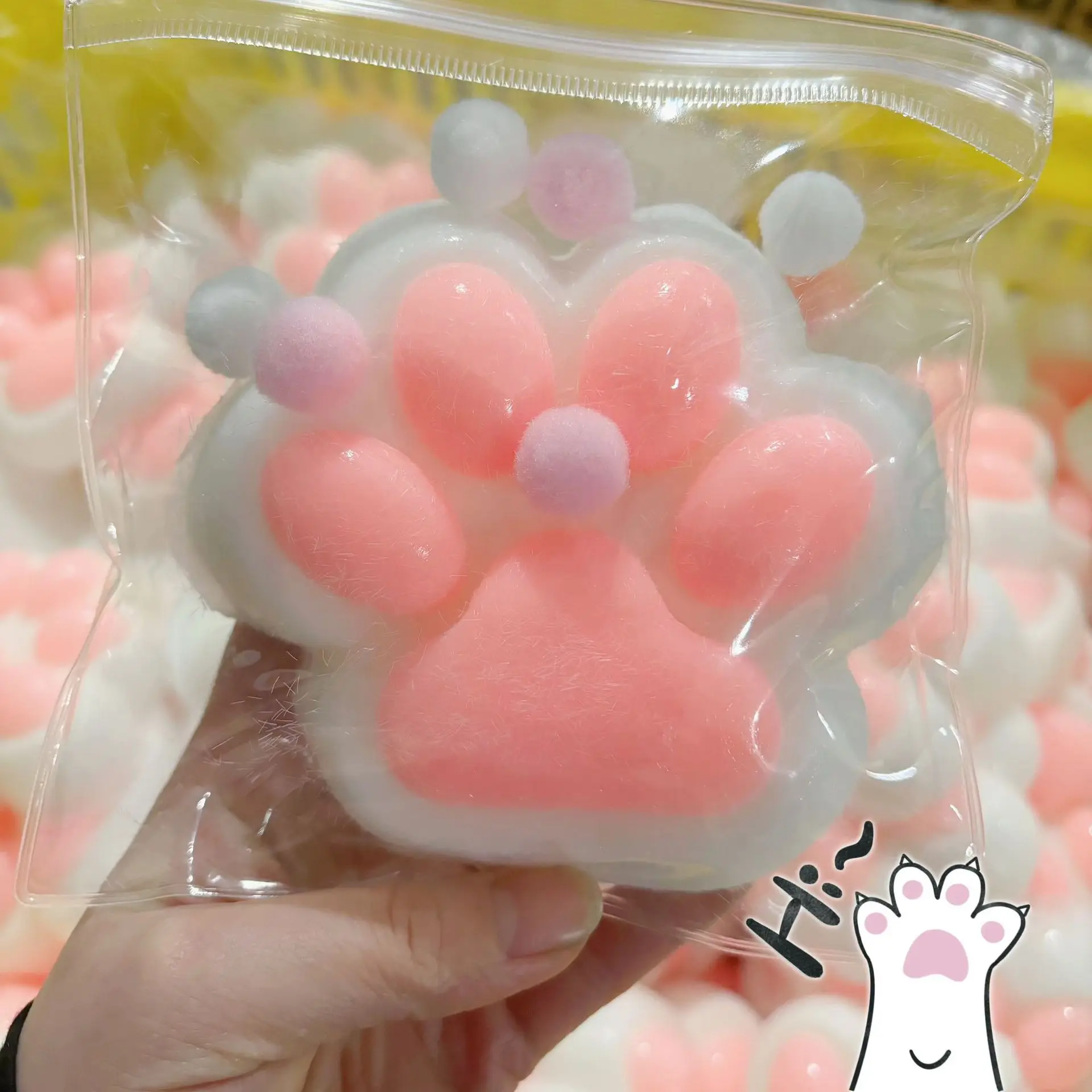 Large Soft Plush Cute Cat Paws Squeeze Toy Squish Big Antistress Foot Girls Kid Gifts Squishy Toy Antistress Toys For Adults 5