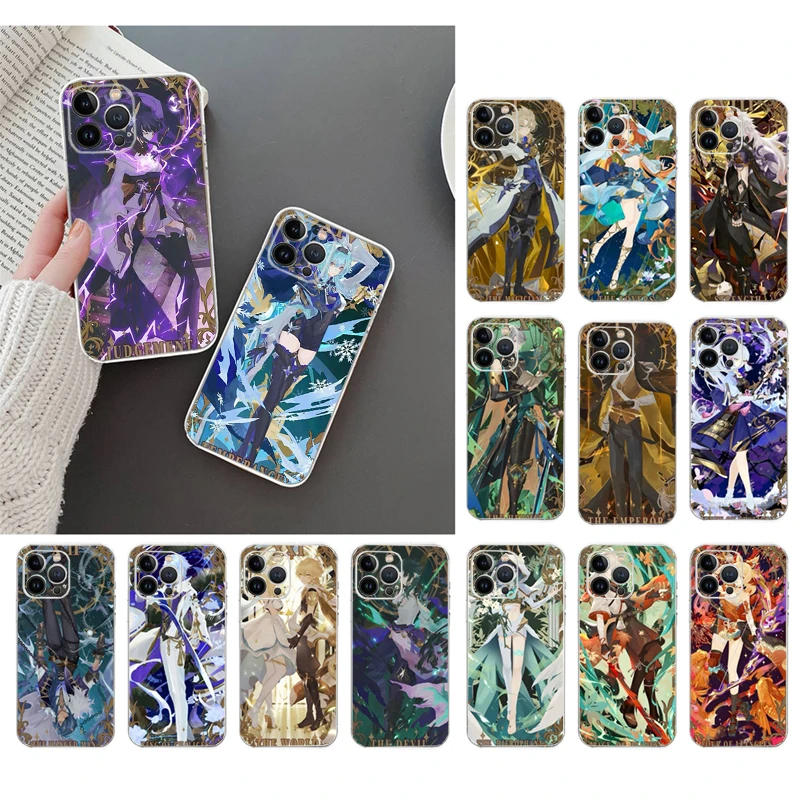 

Phone Case For iphone 15 14 13 12 11 Pro Max 12mini 14 Plus Genshin Impact Mobile Phone Case Funda