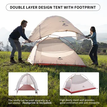 2 Person Tent Lightweight Backpacking Tent with Footprint - Free Standing Ultralight Camping Hiking Backpack Tents 3