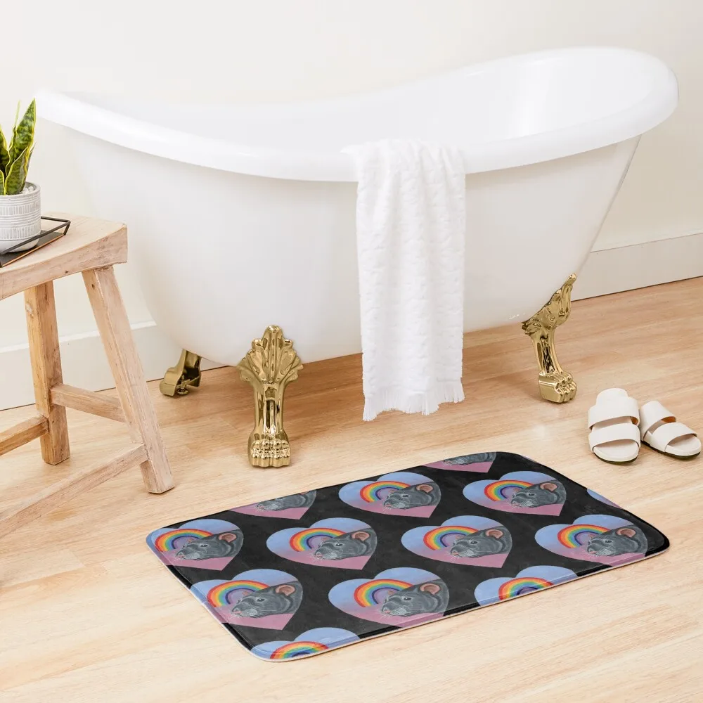 

Rainbow Rat Bath Mat Absorbent Bathroom Toilet Rug Floor Toilet Mat