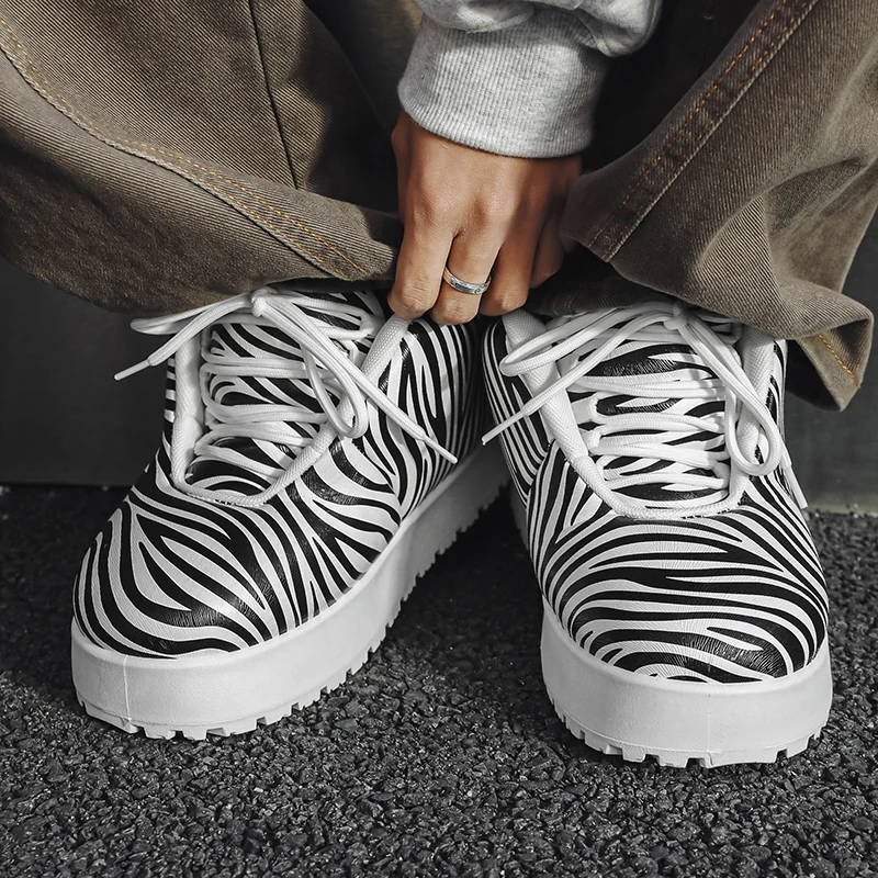 2025 Four Season Trend Hip Hop Bigfoot Bread Big Size Shoes Men's New Street Niche Board Shoes High Top Rap Wear Couple Shoes 5