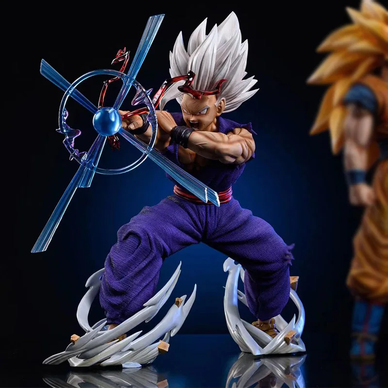 

25cm Anime Dragon Ball Super Figurine Son Gohan Beast Makankosappo Gohan Figure White God Statue PVC Collectible Model Doll Toys