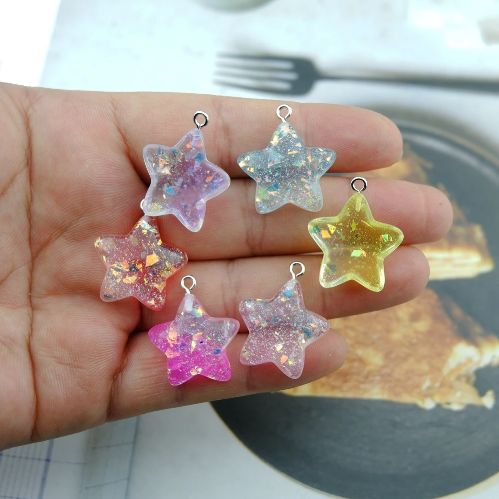 10pcs Koean Colorful Mushroom Resin Charms for Jewelry Making DIY Earring Bracelet Lovely Cute