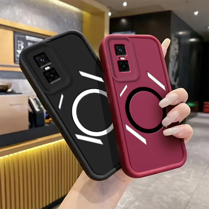 Enhanced Anti-Drop TPU Silicone Phone Case with Magnetic Sticker