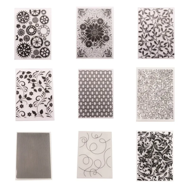 Lace Embossing Folders for Papers Photo Album Making Card Supplies DIY Geometry Plastic Scrapbooking Holiday Decoration plastic embossing folder,embossing folder