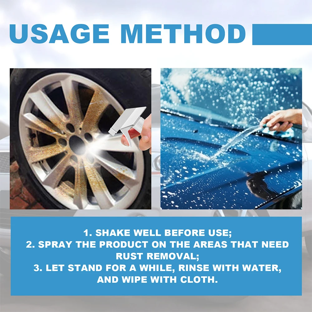 120ml Multi-Purpose Rust Remover Inhibitor Iron Powder Remover Metal Cleaning Rust Spray Iron Maintenance Spray