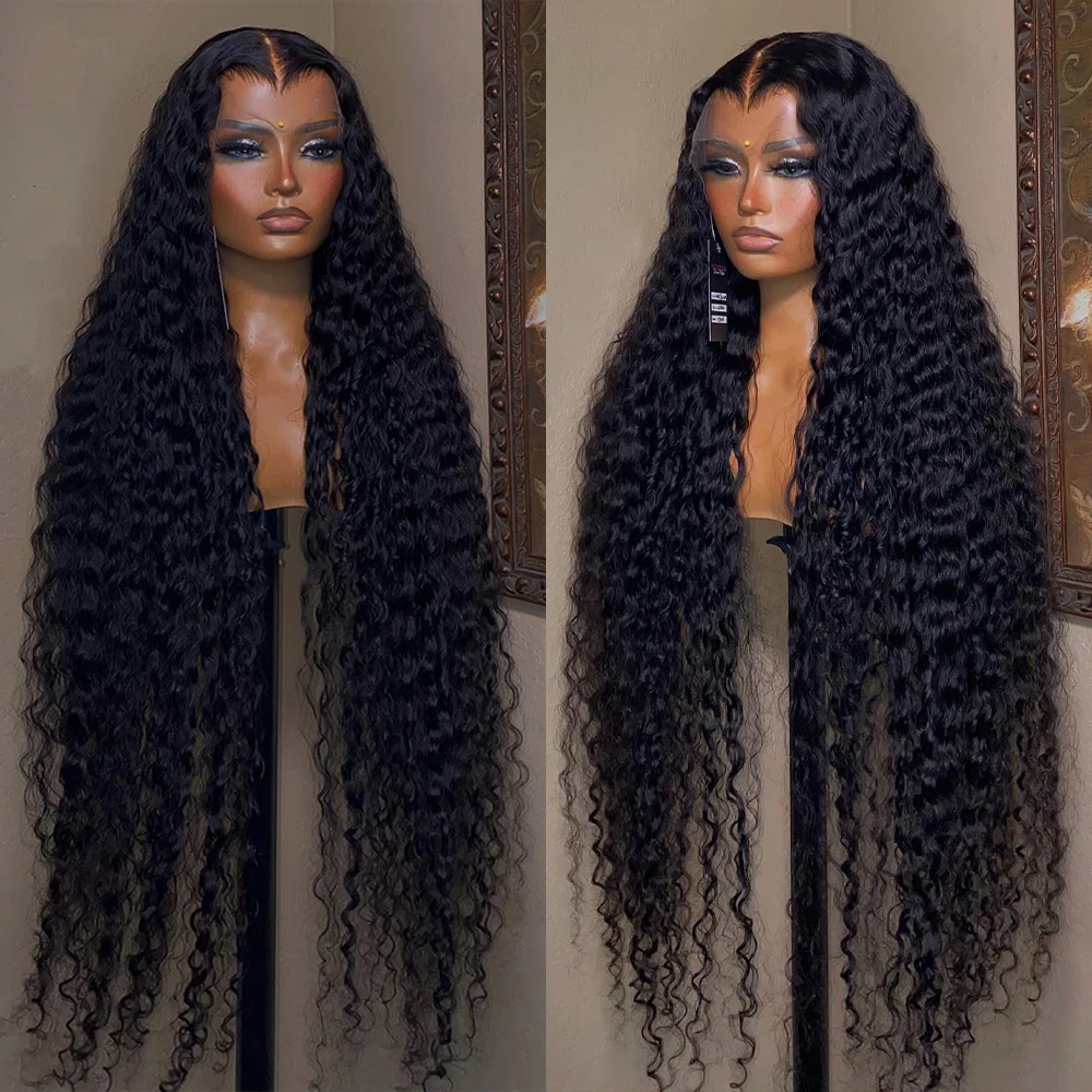 30 40 Inch Loose Deep Wave Frontal Wig 13x6 Hd Lace Curly Human Hair Wig 13x4 Water Wave 360 Full Lace Front Wig Pre Plucked water wave lace front wig hd full lace front human hair wigs for black women 30 inch wet and wavy loose deep wave frontal wig