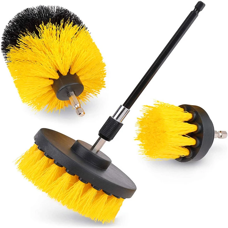 Electric Drill Brush Tire Brush Set Kitchen Bathroom Cleaning Brush Multifunctional Household Car Hub Cleaning Tool Accessories