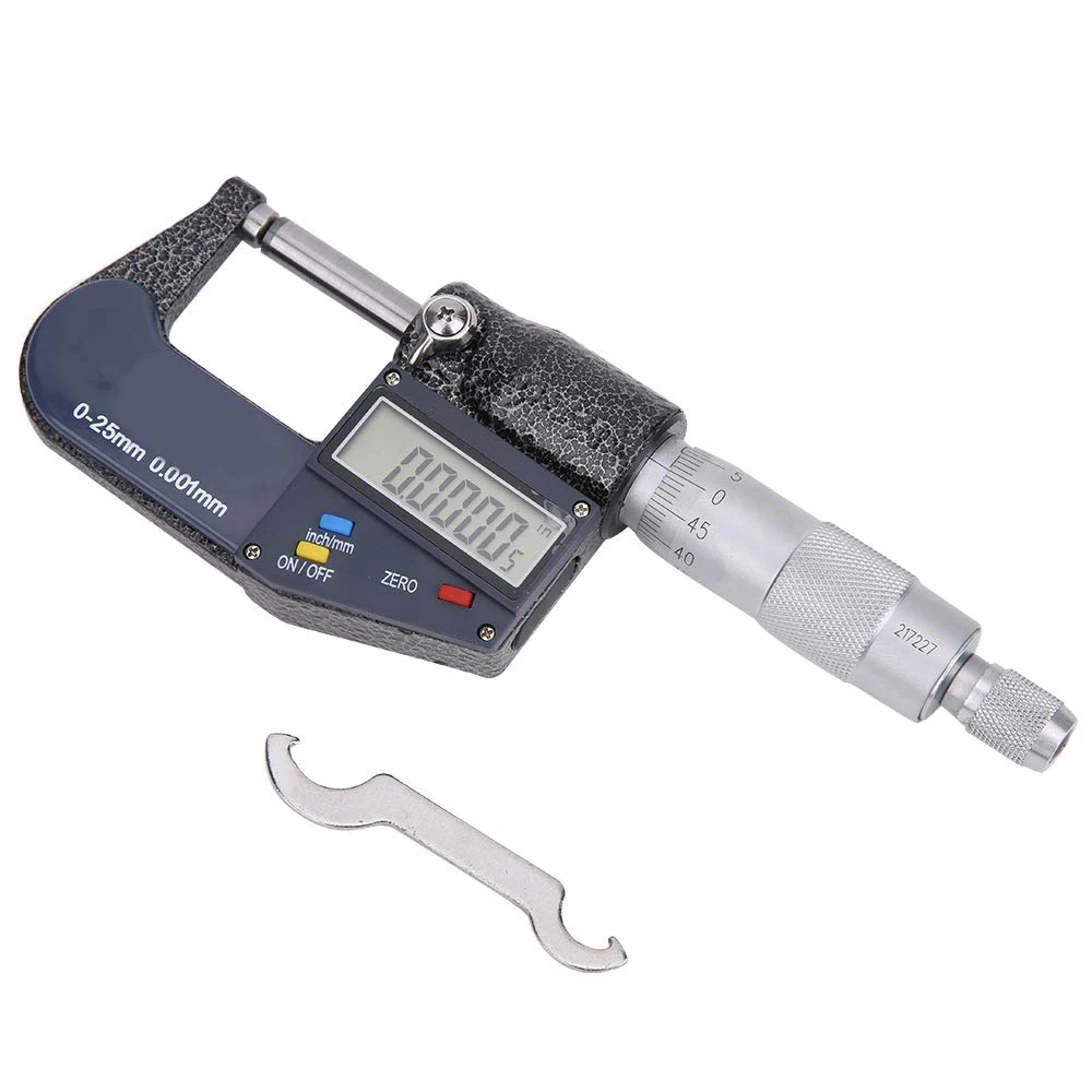 

Digital Vernier Caliper with Dual Round and Pointed Heads High Precision 0-25mm Height Gauge for Measuring Outer Diamete