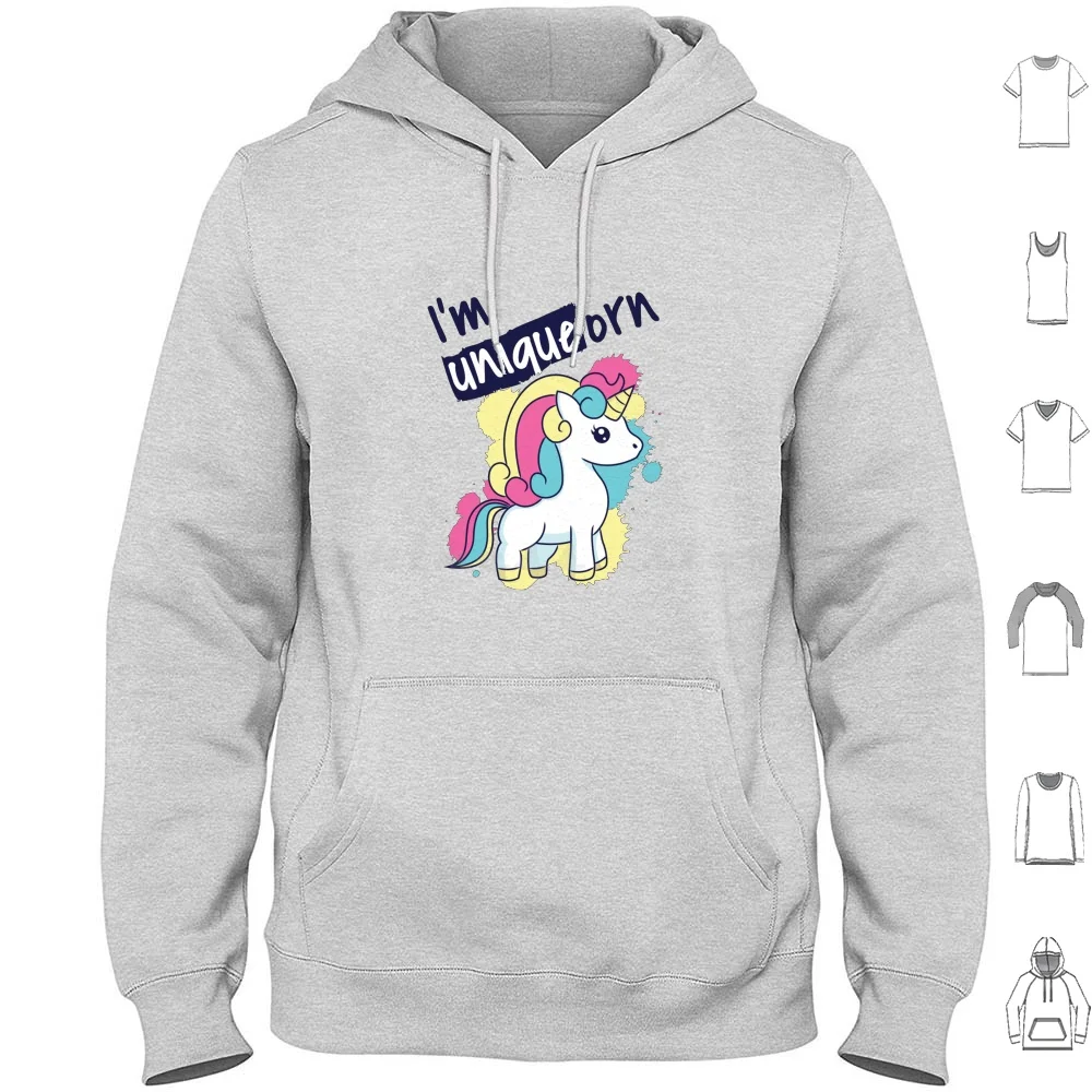 Sono Uniqueorn Felpe Con Cappuccio Manica Lunga Unicorno Unicorny Unicorn Rainbow Unicorn Lover Unicorn Colorful Unicorn Lover