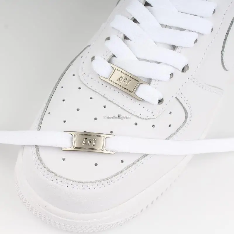 4-Piece AF1 Shoelace & Decoration Set: Black & White Original Sneaker Accessories