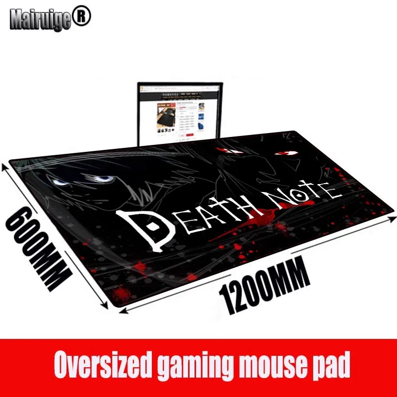 

Anime Death Note Large Mouse Pad Pc Accessories Desk Writing Pad Gamer Carpet Keyboard Mat Mousepad 900x400 Desk Pad Carpet