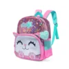 3PCS Cute Cat Backpack for Girls PU Leather Bookbag for Elementary School with Lunch Bag And PenBag 6