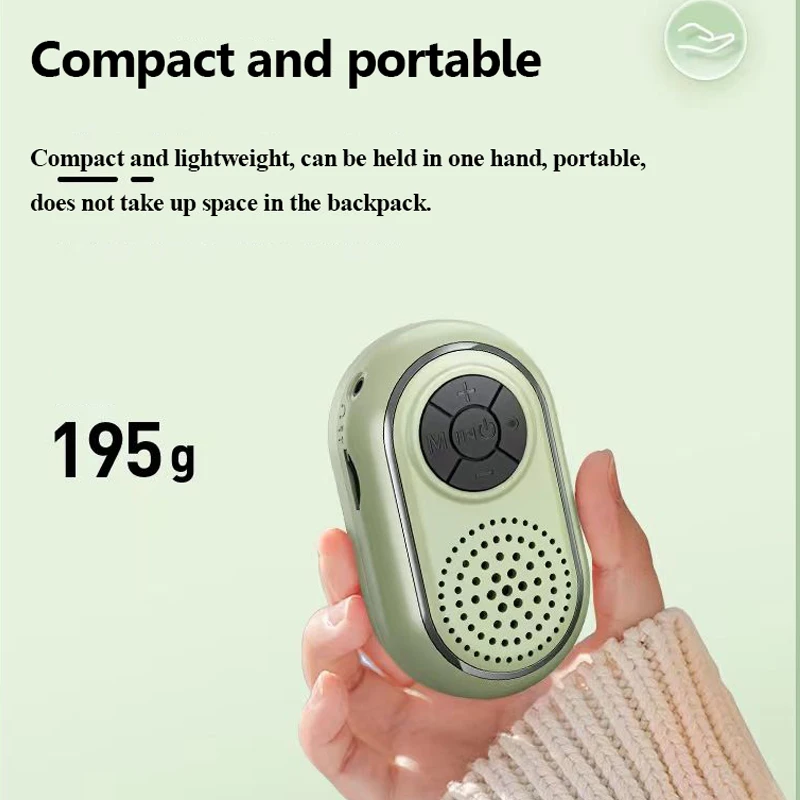 Mini Pocket Bluetooth Speaker Portable TWS Stereo Bluetooth Soundbar Wireless MP3 Music Player Recorder Support FM Radio TF USB