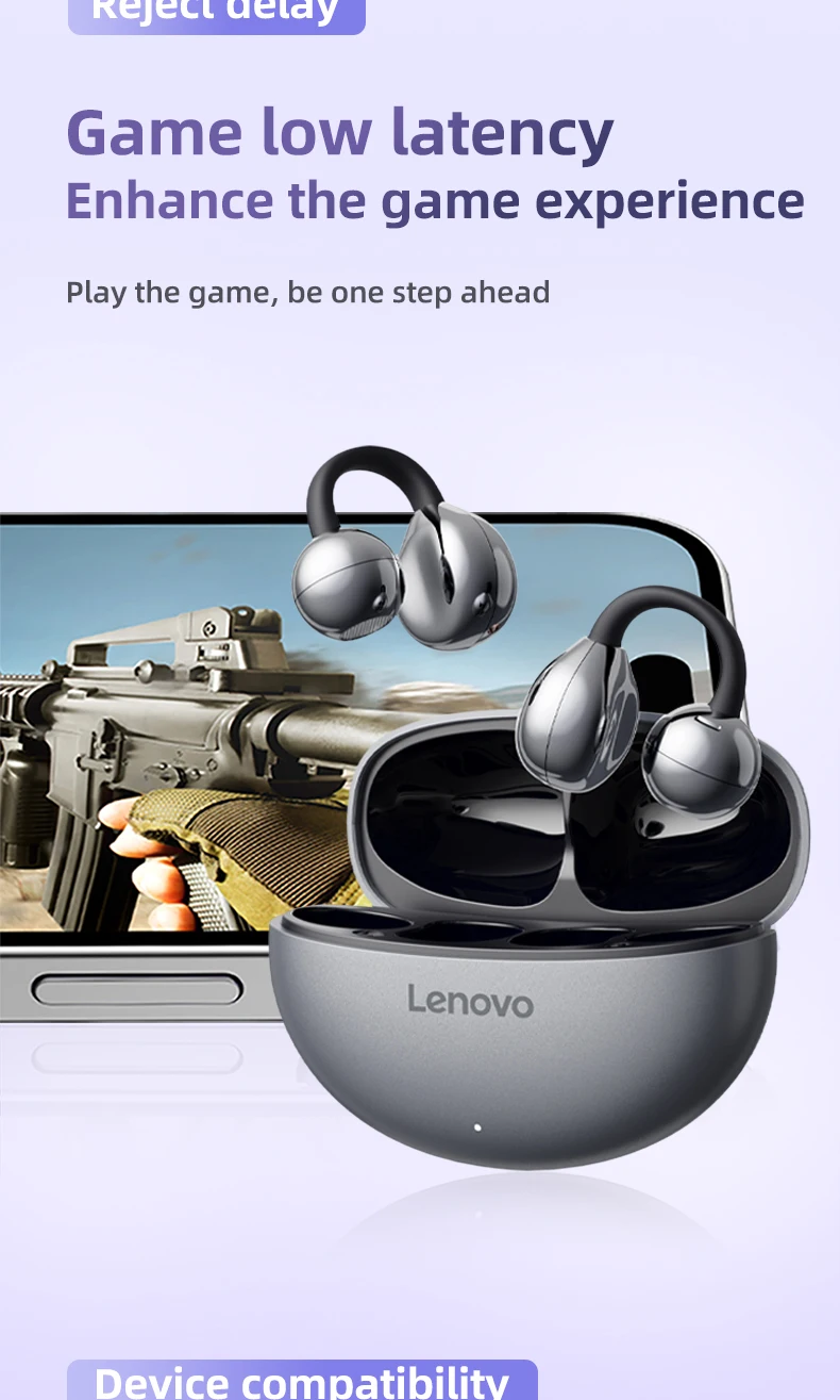 S312c25a811f24e28a267e80e0e087c710 Lenovo Wireless Bluetooth 5.4 Earphones TWS Panoramic Sound Effects Ultra Long Battry Life Headphones Comfortable To Wear TA410