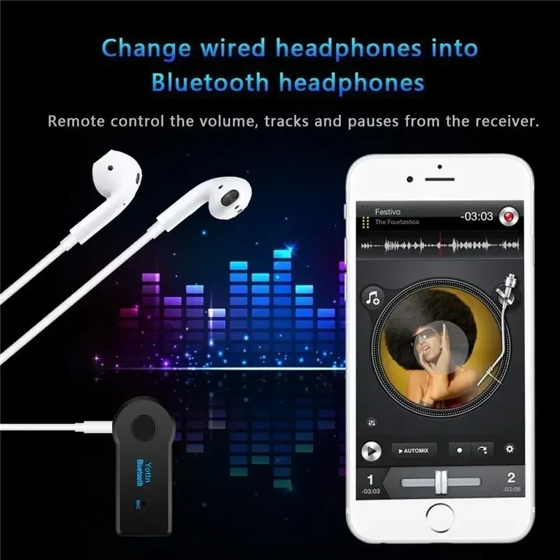 Bluetooth Audio Receiver Stereo 3.5mm Jack AUX Bluetooth Adapter MP3 Car Transmitter Wireless Speaker Headphone Adapter bluetooth transceiver adapter bluetooth aux adaptor bluetooth audio receiver bluetooth adapter audio adapter