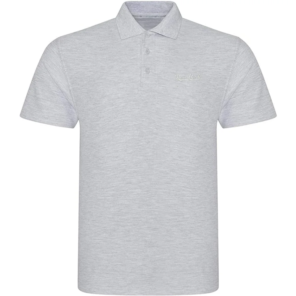 Lyprerazy Men's Casual Polo Shirt New York-NY Embroidered Short Sleeve Golf Polo-Shirt