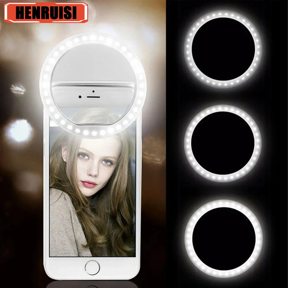 Portatile Selfie Fill Light Ring Cellulare Trasmissione In Diretta Video Fotografia Anello Luminoso Luminosità Regolabile Selfie Lamp 2024
