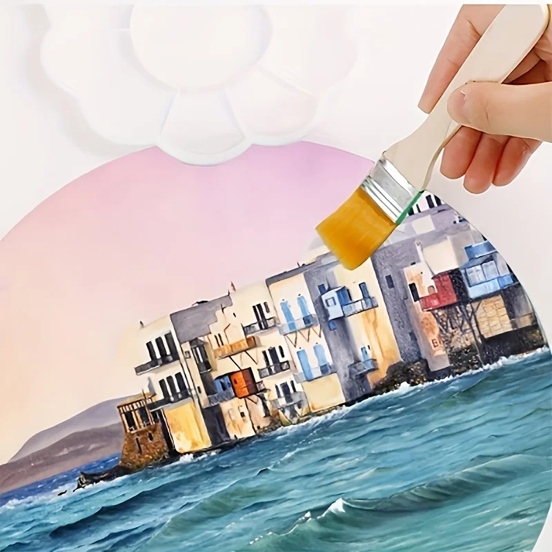 플라스틱 섬유모가 포함된 20피스 전문가용 페인트 붓 세트 - 유화, 수채화, 구아슈, 벽화용