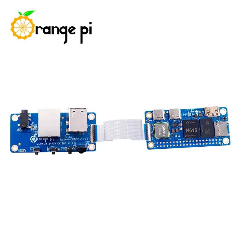Mini Development Board Single Board Computer Orange Pi Zero 2W 4GB + Expansion Board Development Board Allwinner H618 Orange Pi Zero 2 W WiFi-BT Zero2W Single Computer