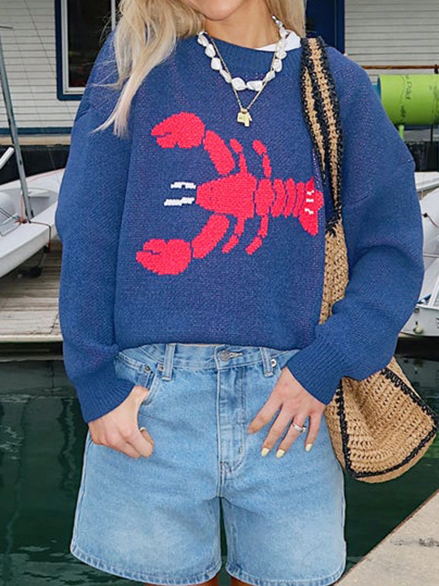 Women s Cable Knit Sweater with Ribbed Crew Neck and Long Sleeves - Cozy Pullover for Autumn and Winter Seasons