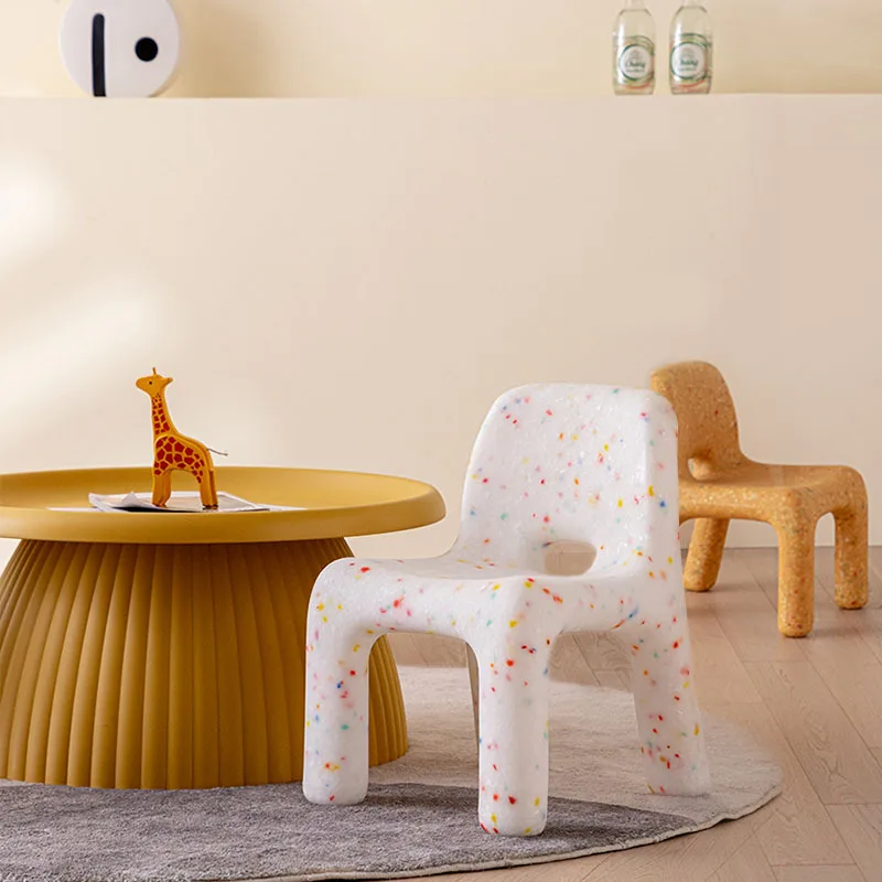 LazyChild Home Children's Chair Backrest Baby Low Stool Modern Mini Style Change Shoes Stools Small Stool Plastic Chair Bench