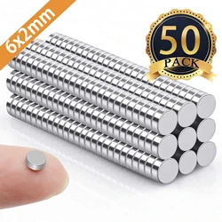 Super Powerful Disc Magnets for Fridge, DIY, Building, Scientific, Craft, and Education Projects (50pcs)