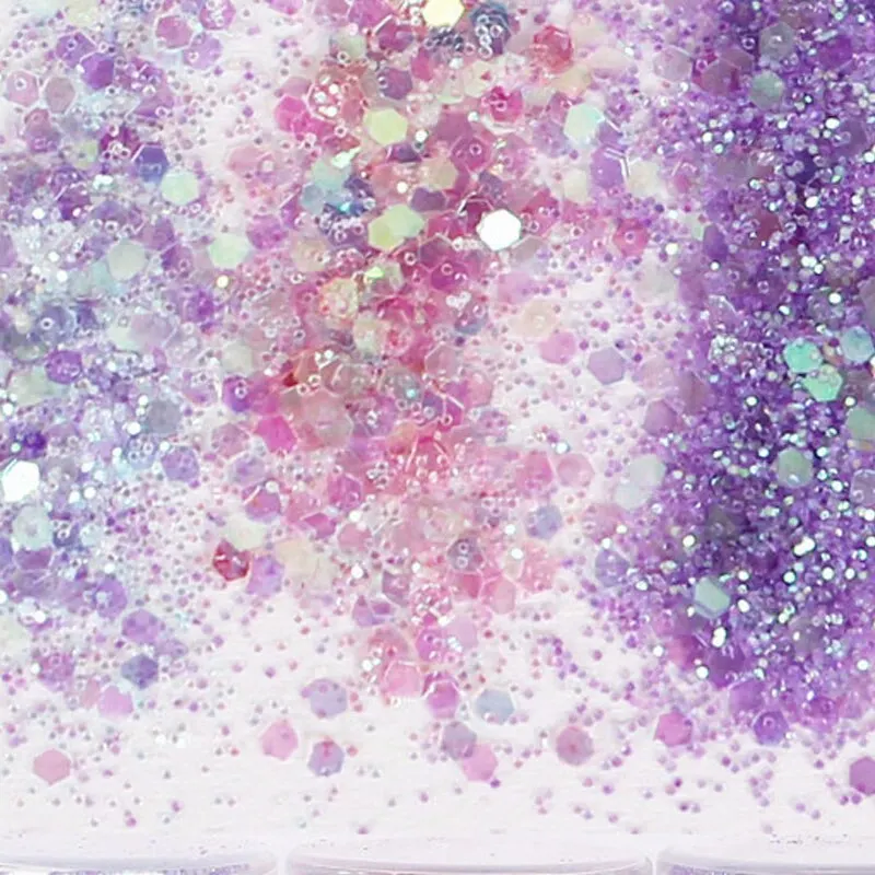 nail art decor Three Pieces Mixed Purple Glitter Flakes Crafts Sparkles Nail Sequins Stickers Accessories