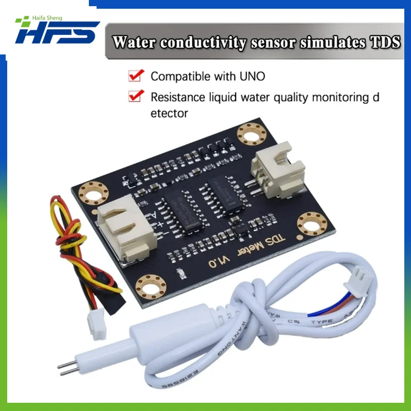 

official Water Conductivity Analog TDS Sensor Module Tester Liquid Detection Water Quality Monitoring Meter for Arduino 3.3-5.5V