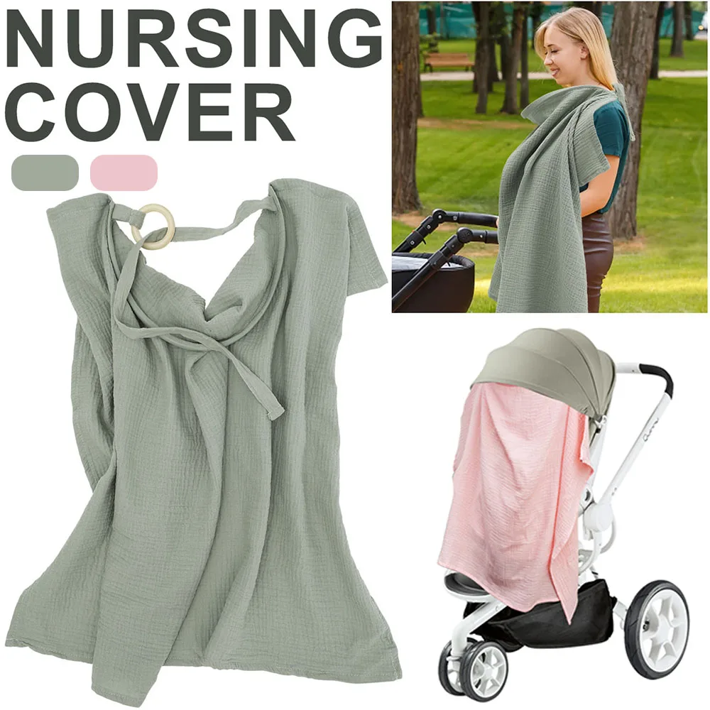 Nursing Cover Cotton Breathable Breastfeeding Cover Outdoor Privacy Mother Nursing Cloth Lightweight Portable Apron New
