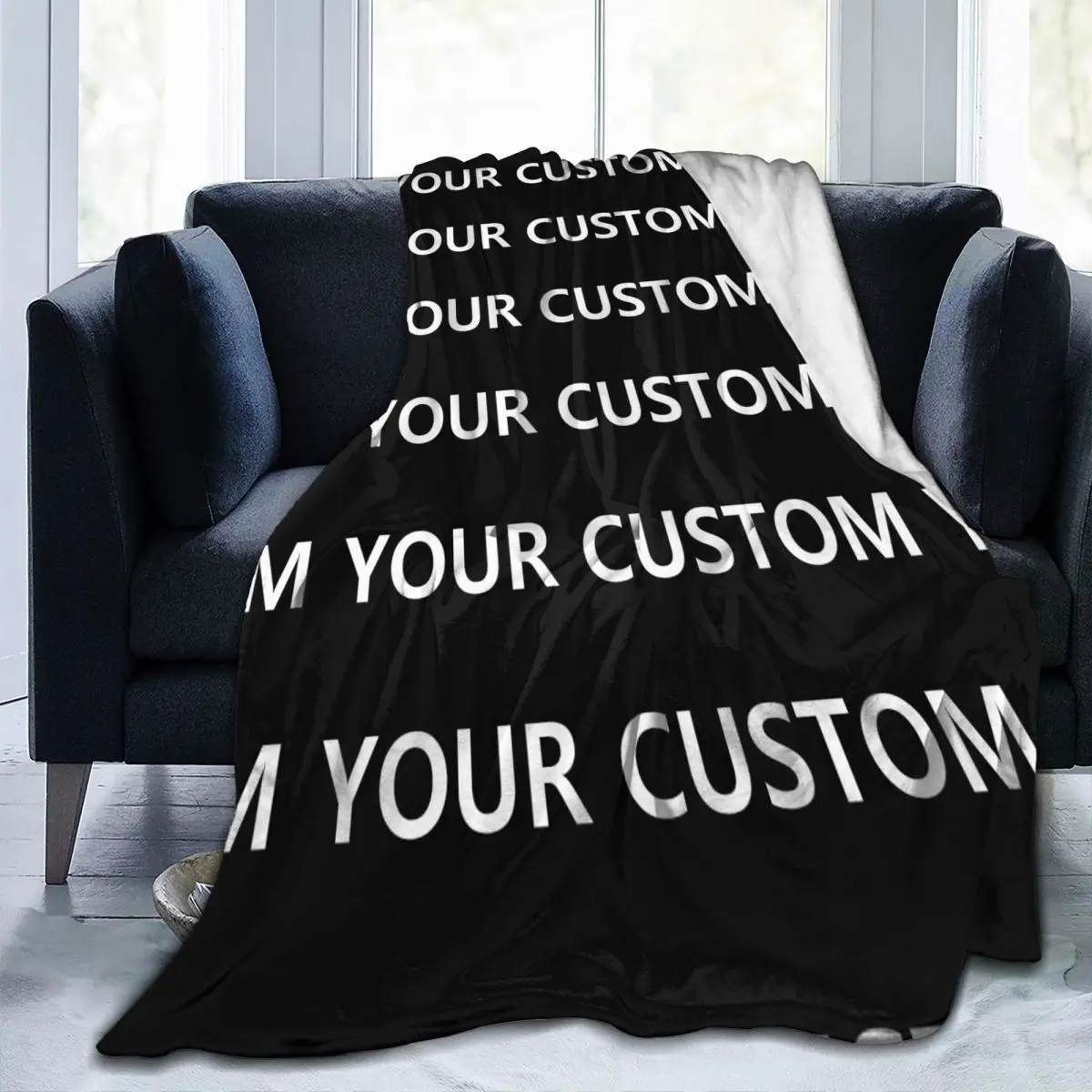 Custom DIY Your Image Super Soft Blanket Add Design Travel Throw Blanket Winter Aesthetic Flannel Bedspread Sofa Bed Cover 3